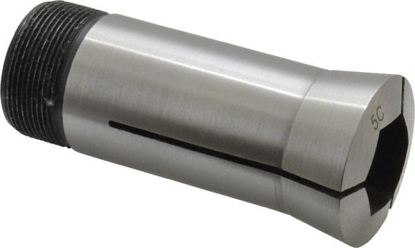 Interstate - 25/32 Inch 5C Hex Collet - 3.28" Overall Length, 1.041-24 Internal Thread Size, Steel, 0.0047 Inch TIR - Exact Tooling