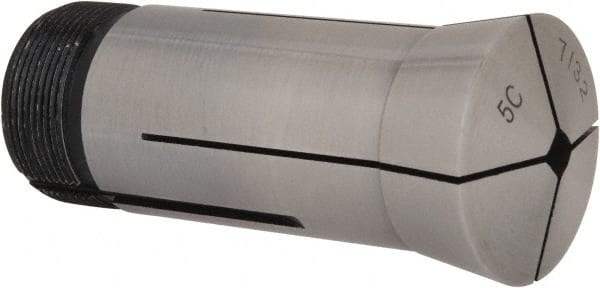 Interstate - 7/32 Inch 5C Square Collet - 3.28" Overall Length, 1.041-24 Internal Thread Size, Steel, 0.0032 Inch TIR - Exact Tooling