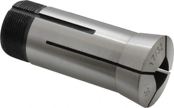 Interstate - 17/32 Inch 5C Square Collet - 3.28" Overall Length, 1.041-24 Internal Thread Size, Steel, 0.0039 Inch TIR - Exact Tooling