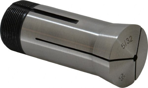 Interstate - 5/32 Inch 5C Hex Collet - 3.28" Overall Length, 1.041-24 Internal Thread Size, Steel, 0.0032 Inch TIR - Exact Tooling