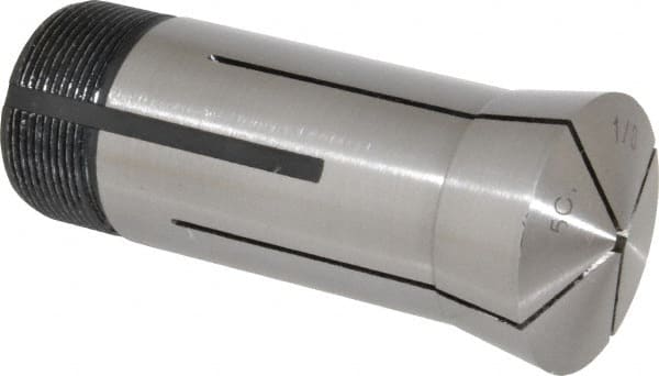 Interstate - 1/8 Inch 5C Square Collet - 3.28" Overall Length, 1.041-24 Internal Thread Size, Steel, 0.0024 Inch TIR - Exact Tooling