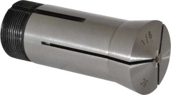 Interstate - 1/8 Inch 5C Hex Collet - 3.28" Overall Length, 1.041-24 Internal Thread Size, Steel, 0.0024 Inch TIR - Exact Tooling