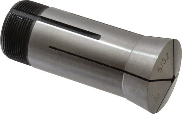 Interstate - 5/32 Inch 5C Square Collet - 3.28" Overall Length, 1.041-24 Internal Thread Size, Steel, 0.0032 Inch TIR - Exact Tooling