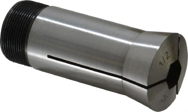 Interstate - 1/2 Inch 5C Hex Collet - 3.28" Overall Length, 1.041-24 Internal Thread Size, Steel, 0.0039 Inch TIR - Exact Tooling