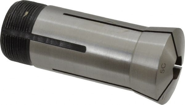 Interstate - 7/16 Inch 5C Hex Collet - 3.28" Overall Length, 1.041-24 Internal Thread Size, Steel, 0.0039 Inch TIR - Exact Tooling