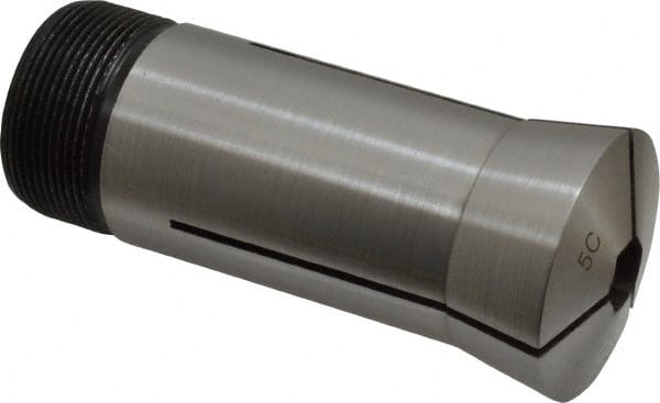 Interstate - 3/8 Inch 5C Hex Collet - 3.28" Overall Length, 1.041-24 Internal Thread Size, Steel, 0.0039 Inch TIR - Exact Tooling