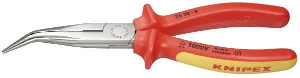 Knipex - 8" OAL, Cutting Pliers - 2-11/16" Jaw Length x 11/16" Jaw Width - Exact Tooling