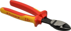Knipex - 8" OAL, 5/32" Capacity, Diagonal Cutter - 7/8" Jaw Length x 1-1/8" Jaw Width - Exact Tooling