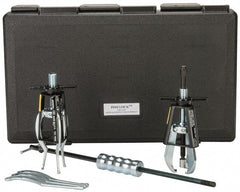 Posi Lock Puller - 5 Piece, 5 Ton Capacity, 1/2 to 5" Spread, Slide Hammer Set - 3 Jaws, 4" Reach - Exact Tooling