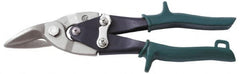 Clauss - 1-1/2" Length of Cut, Right Pattern Aviation Snip - 10" OAL, Vinyl Handle, 18 AWG Steel Capacity - Exact Tooling