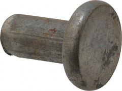 RivetKing - 0.227" Body Diam, Flat Steel Tinners Solid Rivet - 0.448" Length Under Head - Exact Tooling