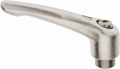 KIPP - 1/2-13, 19mm Hub Diam, Stainless Steel Female Threaded Insert Adjustable Clamping Handle - 109mm OAL, 63mm High, 17mm Hole Depth - Exact Tooling