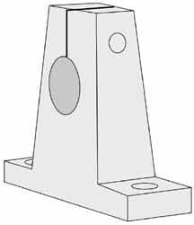 Thomson Industries - 8mm Diam, Malleable Iron Alloy Shaft Support - Plain Shafting - Exact Tooling
