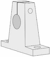 Thomson Industries - 8mm Diam, Malleable Iron Alloy Shaft Support - Plain Shafting - Exact Tooling