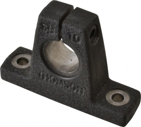 Thomson Industries - 5/8" Diam, Malleable Iron Alloy Shaft Support - Plain Shafting - Exact Tooling