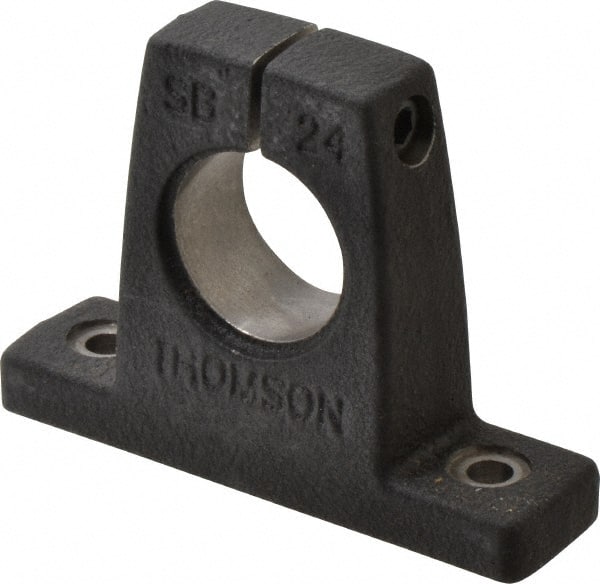 Thomson Industries - 1-1/2" Diam, Malleable Iron Alloy Shaft Support - Plain Shafting - Exact Tooling