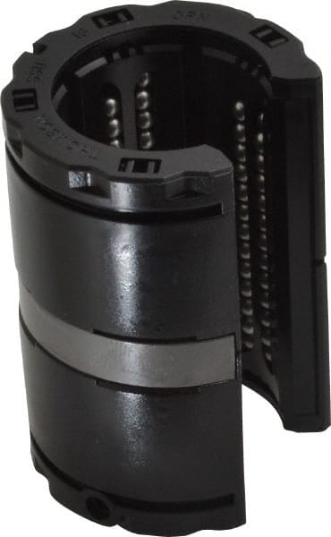 Thomson Industries - 1" ID, 1,900 Lb Dynamic Load Capacity, Open Linear Bearing - 1-9/16" OD - Exact Tooling