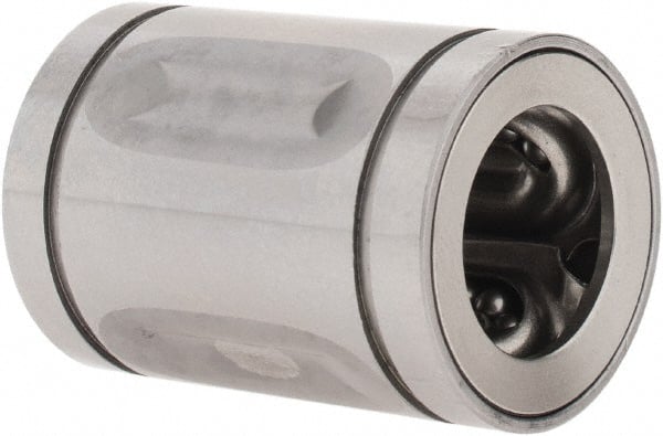 Thomson Industries - 1/2" ID, 85 Lb Dynamic Load Capacity, Closed Linear Bearing - 7/8" OD - Exact Tooling
