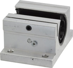 Thomson Industries - 1/2" Inside Diam, 180/360 Lbs. Dynamic Capacity, Open Single Pillow Block Linear Bearing - 1.13" Overall Height x 2" Overall Width - Exact Tooling