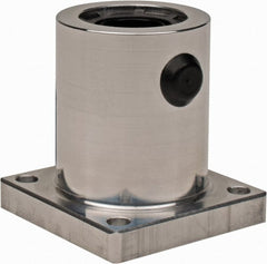 Thomson Industries - 1-1/4" Inside Diam, 255/510 Lbs. Dynamic Capacity, Single Flanged Pillow Block Linear Bearing - 1.63" Overall Width - Exact Tooling