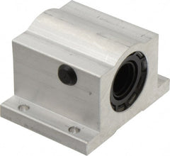 Thomson Industries - 5/8" Inside Diam, 620/1240 Lbs. Dynamic Capacity, Closed Single Pillow Block Linear Bearing - 1.63" Overall Height x 2-1/2" Overall Width - Exact Tooling