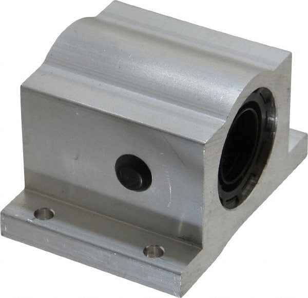 Thomson Industries - 3/4" Inside Diam, 1130/2260 Lbs. Dynamic Capacity, Closed Single Pillow Block Linear Bearing - 1-3/4" Overall Height x 2-3/4" Overall Width - Exact Tooling