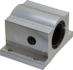 Thomson Industries - 3/4" Inside Diam, 1130/2260 Lbs. Dynamic Capacity, Closed Single Pillow Block Linear Bearing - 1-3/4" Overall Height x 2-3/4" Overall Width - Exact Tooling