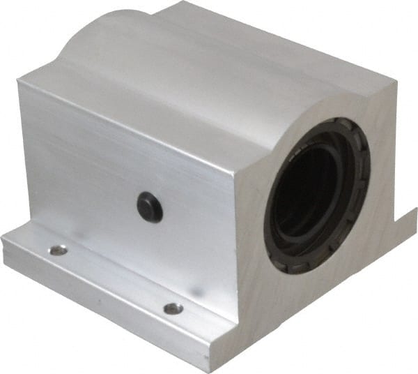 Thomson Industries - 1-1/4" Inside Diam, 2350/4700 Lbs. Dynamic Capacity, Closed Single Pillow Block Linear Bearing - 2.81" Overall Height x 4" Overall Width - Exact Tooling