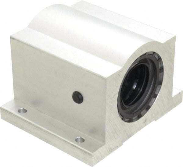 Thomson Industries - 1-1/2" Inside Diam, 3880/7760 Lbs. Dynamic Capacity, Closed Single Pillow Block Linear Bearing - 3-1/4" Overall Height x 4-3/4" Overall Width - Exact Tooling