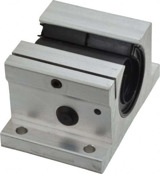 Thomson Industries - 3/4" Inside Diam, 1130/2260 Lbs. Dynamic Capacity, Open Single Pillow Block Linear Bearing - 1.56" Overall Height x 2-3/4" Overall Width - Exact Tooling
