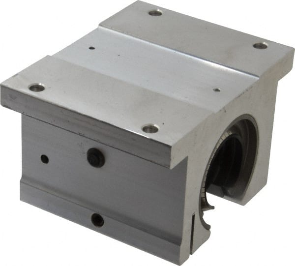 Thomson Industries - 1-1/2" Inside Diam, 3880/7760 Lbs. Dynamic Capacity, Open Single Pillow Block Linear Bearing - 2.94" Overall Height x 4-3/4" Overall Width - Exact Tooling