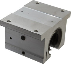 Thomson Industries - 1-1/2" Inside Diam, 3880/7760 Lbs. Dynamic Capacity, Open Single Pillow Block Linear Bearing - 2.94" Overall Height x 4-3/4" Overall Width - Exact Tooling