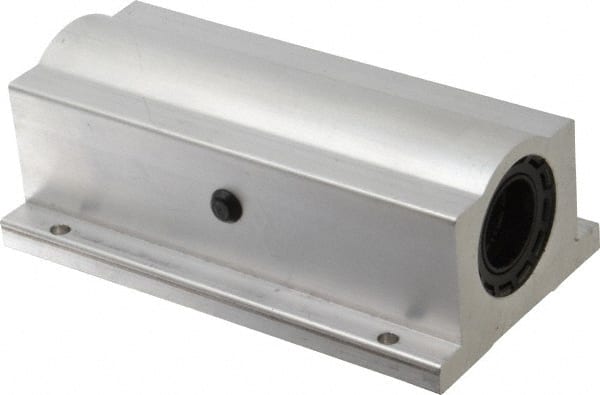 Thomson Industries - 1" Inside Diam, 1900/3800 Lbs. Dynamic Capacity, Closed Twin Pillow Block Linear Bearing - 2.19" Overall Height x 3-1/4" Overall Width - Exact Tooling