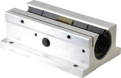 Thomson Industries - 3/4" Inside Diam, 1130/2260 Lbs. Dynamic Capacity, Open Twin Pillow Block Linear Bearing - 1.56" Overall Height x 2-3/4" Overall Width - Exact Tooling