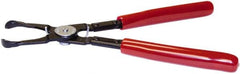 Mag-Mate - 9-3/4" OAL, Push Pin Pliers - Straight Jaw, Vinyl Coated Handles - Exact Tooling