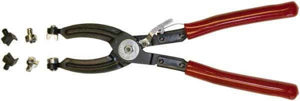 Mag-Mate - 10-1/2" OAL, Hose Clamp Pliers - Straight Jaw, Vinyl Coated Handles - Exact Tooling