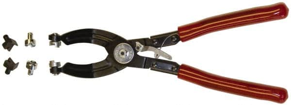 Mag-Mate - 10-1/2" OAL, Hose Clamp Pliers - 45° Jaw, Vinyl Coated Handles - Exact Tooling