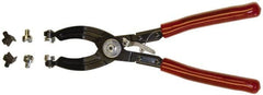 Mag-Mate - 10-1/2" OAL, Hose Clamp Pliers - 45° Jaw, Vinyl Coated Handles - Exact Tooling