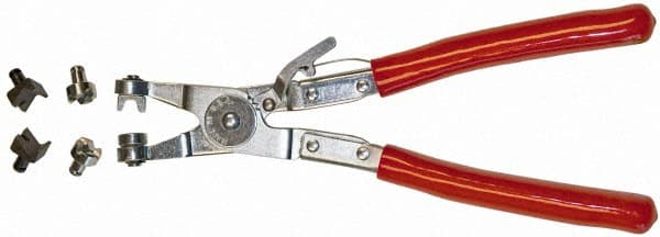Mag-Mate - 9" OAL, Hose Clamp Pliers - Straight Jaw, Vinyl Coated Handles - Exact Tooling