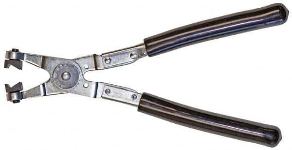 Mag-Mate - 9" OAL, Click Style Hose Clamp Pliers - Straight Jaw, Vinyl Coated Handles - Exact Tooling