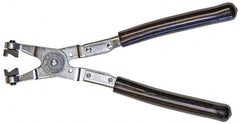 Mag-Mate - 9" OAL, Click Style Hose Clamp Pliers - Straight Jaw, Vinyl Coated Handles - Exact Tooling