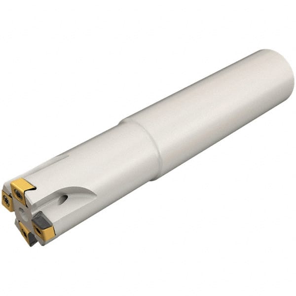 Iscar - 20mm Cut Diam, 2.5mm Max Depth of Cut, 20mm Shank Diam,Indexable Plunge End Mill - Straight Shank, HTP LNHT 0604 Insert Style, HTP-LN06 Toolholder Style, Through Coolant, Series FlexFit, TangPlunge - Exact Tooling