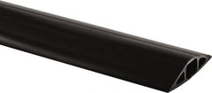 Hubbell Wiring Device-Kellems - 1 Channel, 25 Ft Long, 3/4" Max Compatible Cable Diam, Black PVC On Floor Cable Cover - 3-1/4" Overall Width x 27.9mm Overall Height, 30.7mm Channel Width x 3/4" Channel Height - Exact Tooling