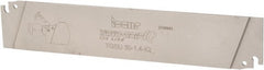 Iscar - 1.378" Blade Height, 0.041" Blade Width, 7.087" OAL, Neutral Cut, Single End Indexable Cut-Off Blade - TGSU Blade, Tang-GripIQ Series - Exact Tooling