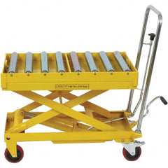 Wesco Industrial Products - 660 Lb Capacity Manual Hydraulic Scissor Lift Table - 12-1/2" to 38-1/4" Lift Height, 32-1/2" Platform Length x 19-1/2" Platform Width - Exact Tooling