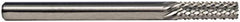 M.A. Ford - 3/32" Diam, 3/8" LOC, Burr End, Solid Carbide Diamond Pattern Router Bit - 1-1/2" OAL, 1/8" Shank Diam - Exact Tooling
