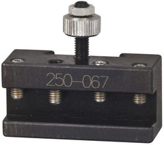 Phase II - #1 Turning Tool Post Holder - 7.9" Lathe Swing, 25.4mm OAH x 2" OAL, 1-1/8" Centerline Height - Exact Tooling