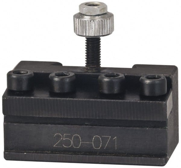 Phase II - #7 Cut-Off Tool Post Holder - 7.9" Lathe Swing, 25.4mm OAH x 2" OAL, 1-1/8" Centerline Height - Exact Tooling