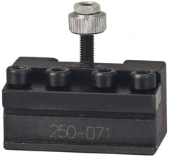 Phase II - #7 Cut-Off Tool Post Holder - 7.9" Lathe Swing, 25.4mm OAH x 2" OAL, 1-1/8" Centerline Height - Exact Tooling