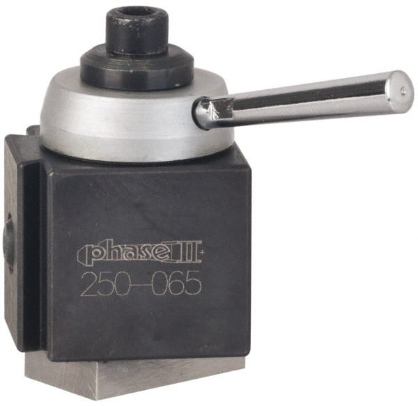 Phase II - 5 to 8 Inch Lathe Swing, Piston Type Quick Change Tool Post - Series 250, 5/8 to 1-1/8 Inch Centerline Height Range, 1-1/2 Inch Overall Height - Exact Tooling